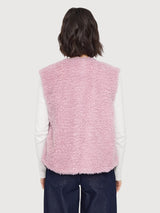 Vest Faux Fur Light Pink Woman | Mazine