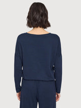 Longsleeve Jersey Knit Dark Blue Woman | Mazine