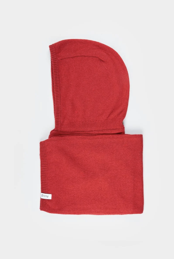 Ilenia Unisex Hooded Scarf in Recycled Cashmere – Poppy Red | Rifò