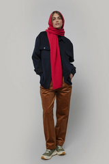 Ilenia Unisex Hooded Scarf in Recycled Cashmere – Poppy Red | Rifò