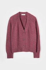 Tosca Women's Cardigan in Recycled Cashmere – Marsala Red | Rifò