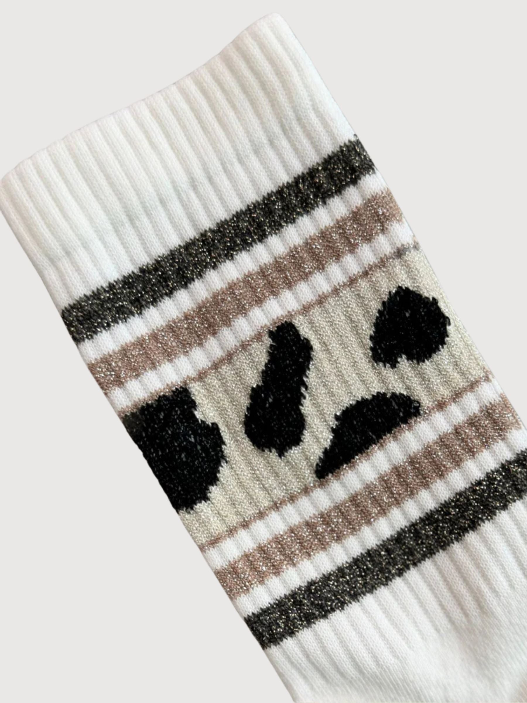 Socks Animal Glitter Sporty Glitter Cow | Ooley