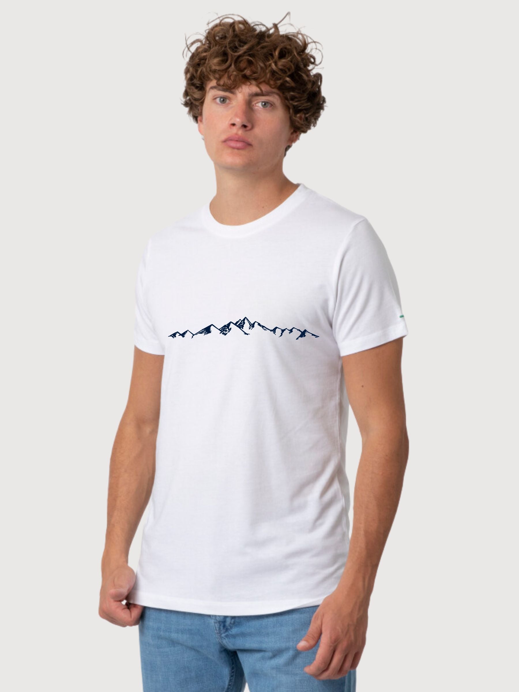 T-shirt Daniel Mountains Bianca | Re-Bello