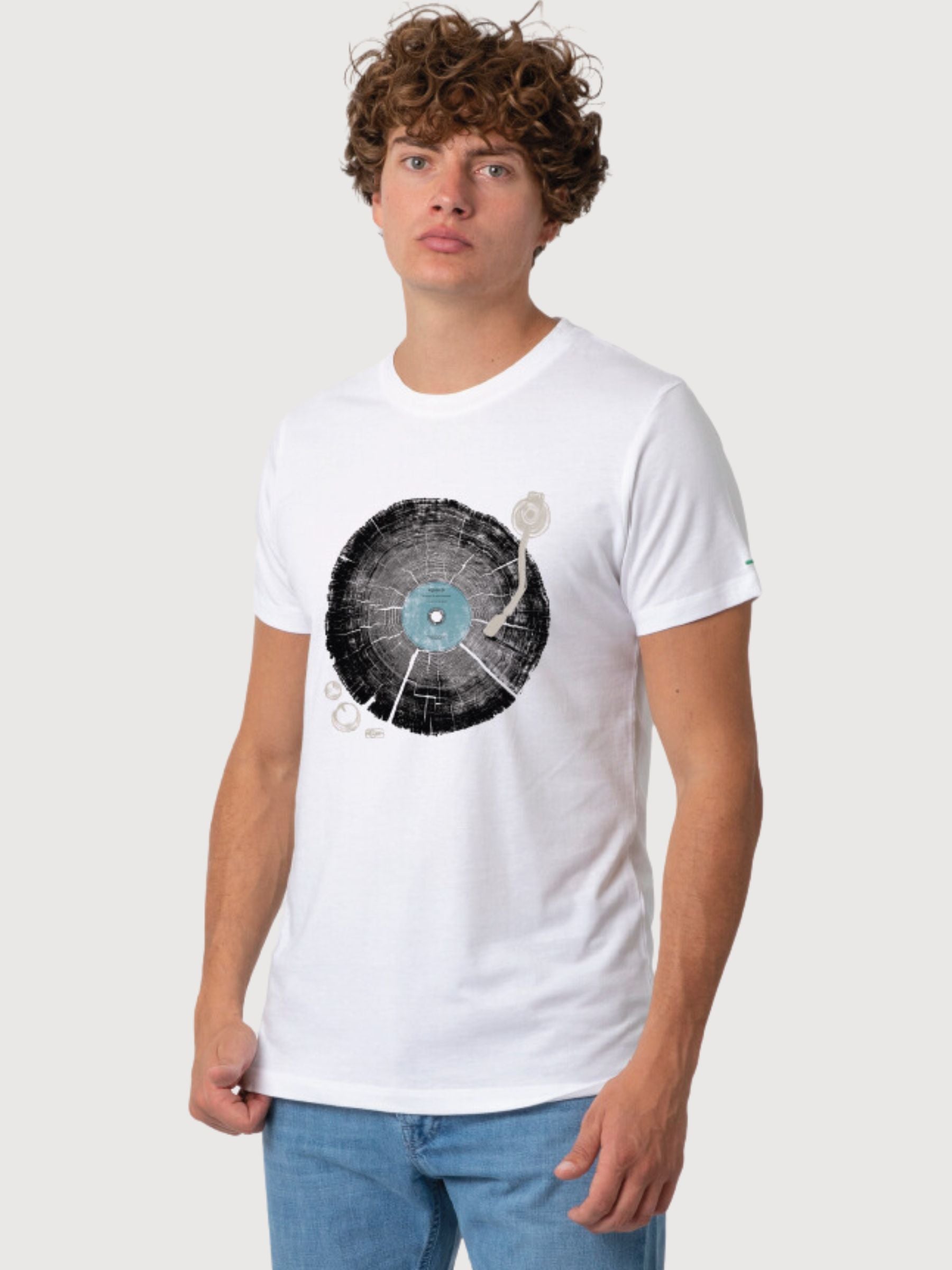 Daniel T-shirt White Disc Organic Cotton | Re-bello