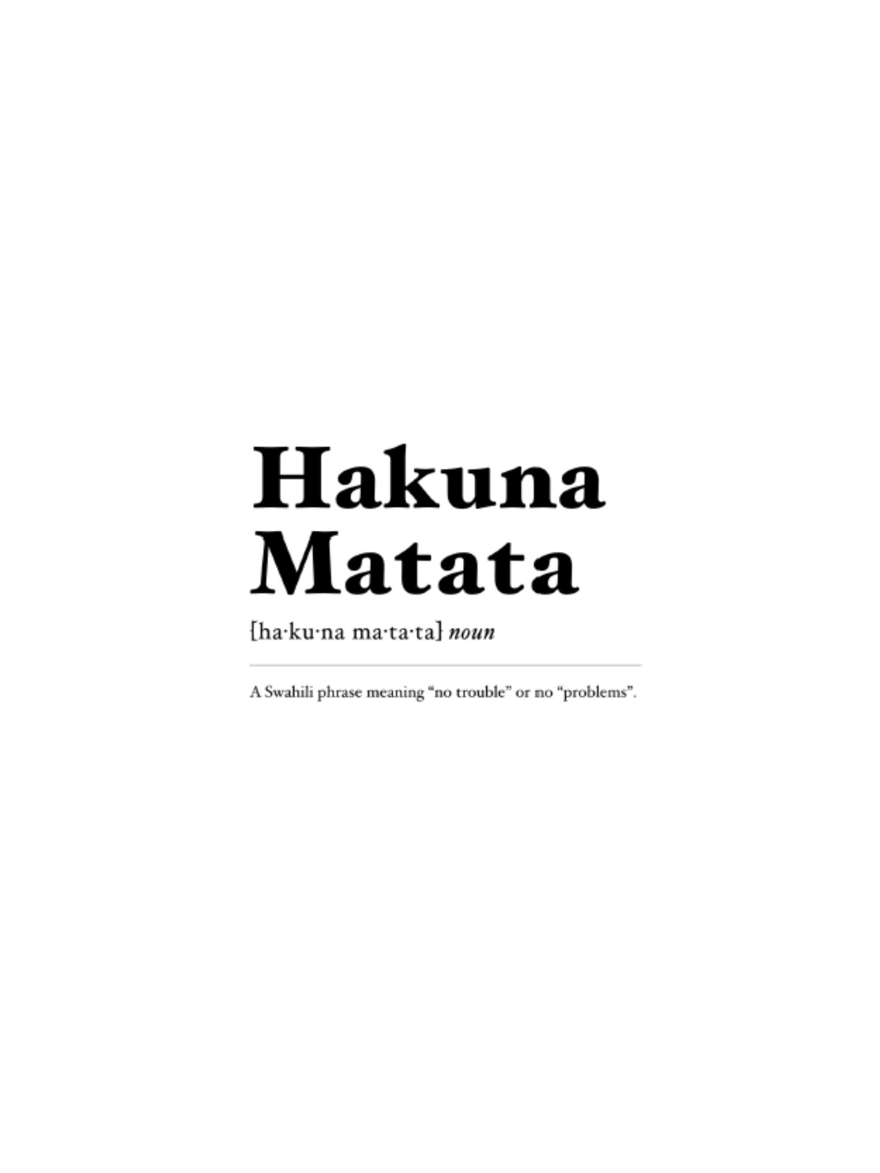 Daniel T-Shirt Hakuna Matata White