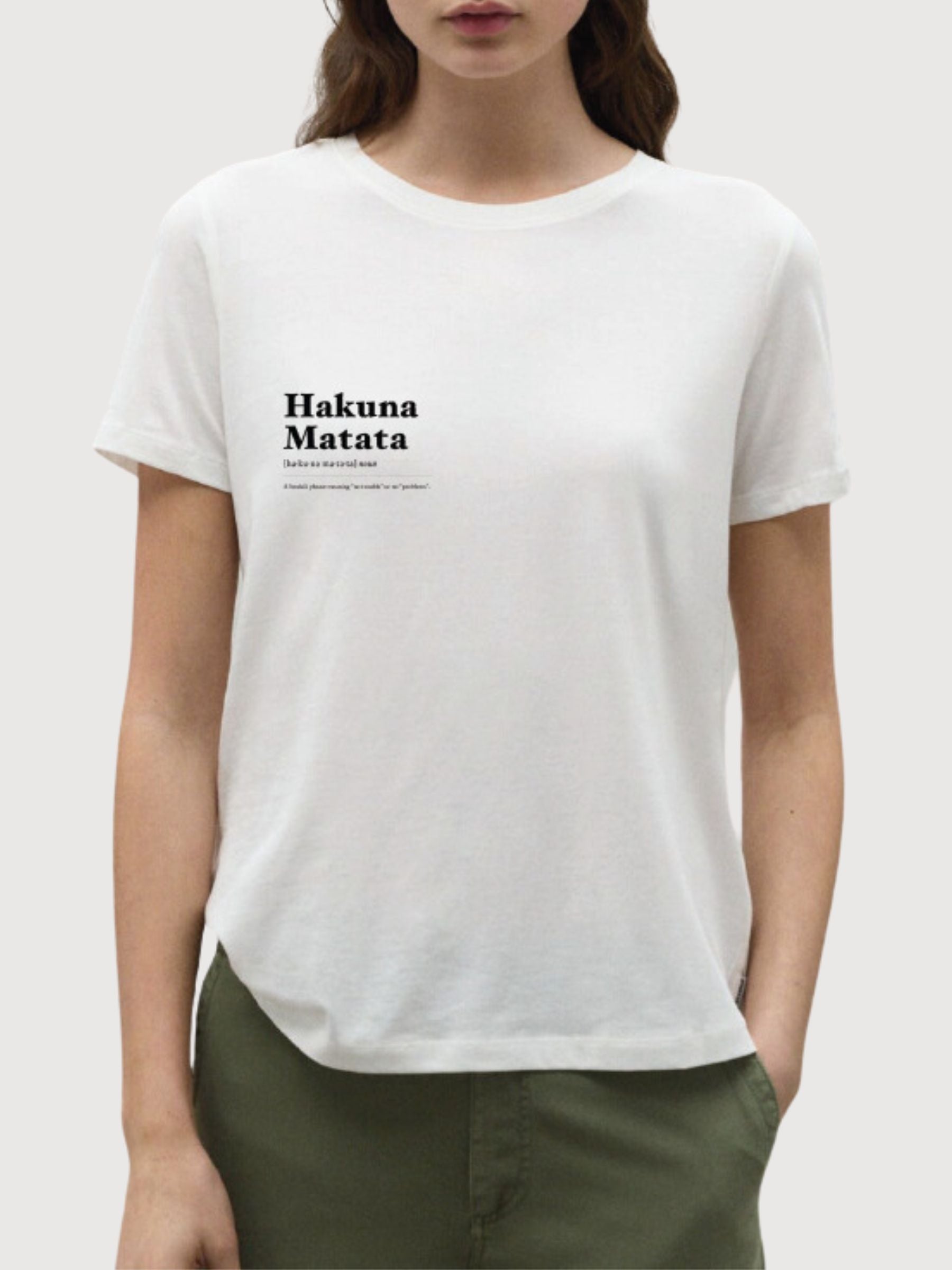 Sara T-shirt Hakuna Matata White | Re-Bello