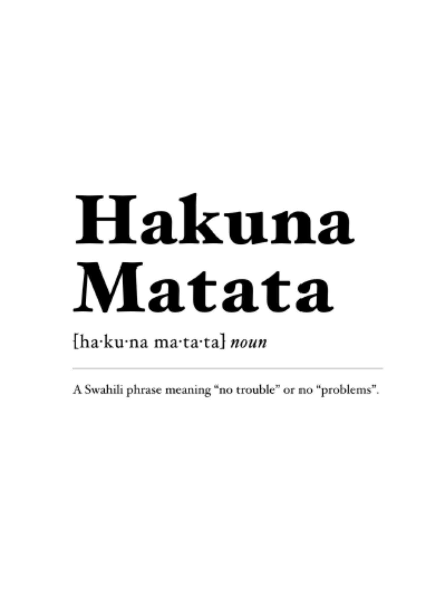 Sara T-Shirt Hakuna Matata Weiss | Re-Bello