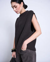 Vest Knit Purl Lambswool Zartbitter | Jan N June
