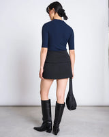 T-Shirt Nina Mid Blue Lyocell Woman | Jan N June