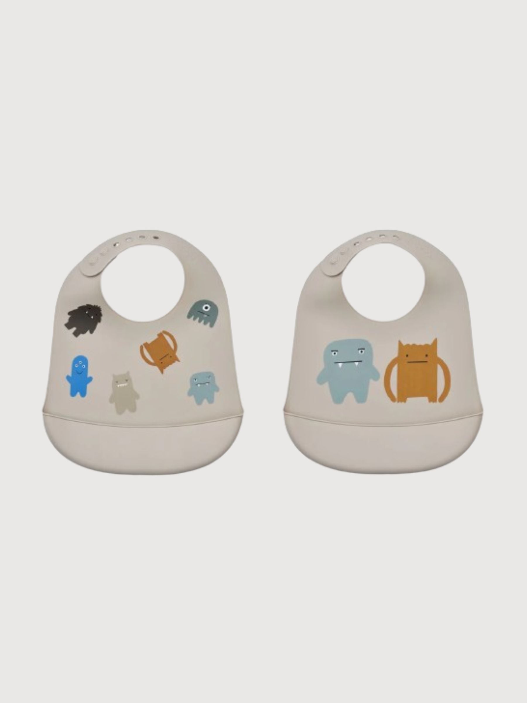 BiB Tilda Silicon 2 Pack Monstergrau Licht | Liewood