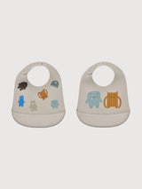 Bib Tilda Silicone 2 Pack Monster Grey Light | Liewood