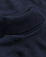 Turtleneck  Recycled Merino Wool  Blue Melange | ROTHOLZ