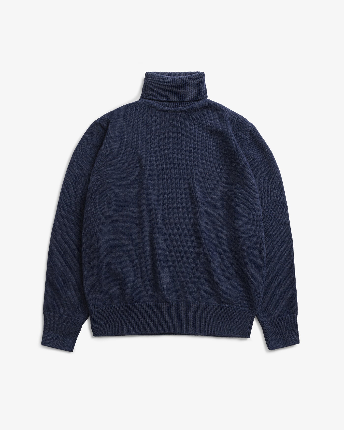Turtleneck  Recycled Merino Wool  Blue Melange | ROTHOLZ
