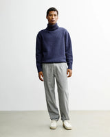 Turtleneck  Recycled Merino Wool  Blue Melange | ROTHOLZ