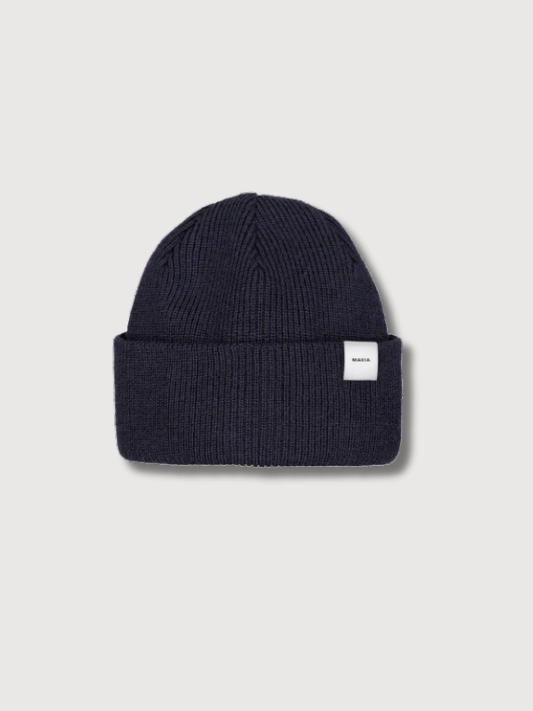 Merino Dark Navy Unisex Beanie | Makia