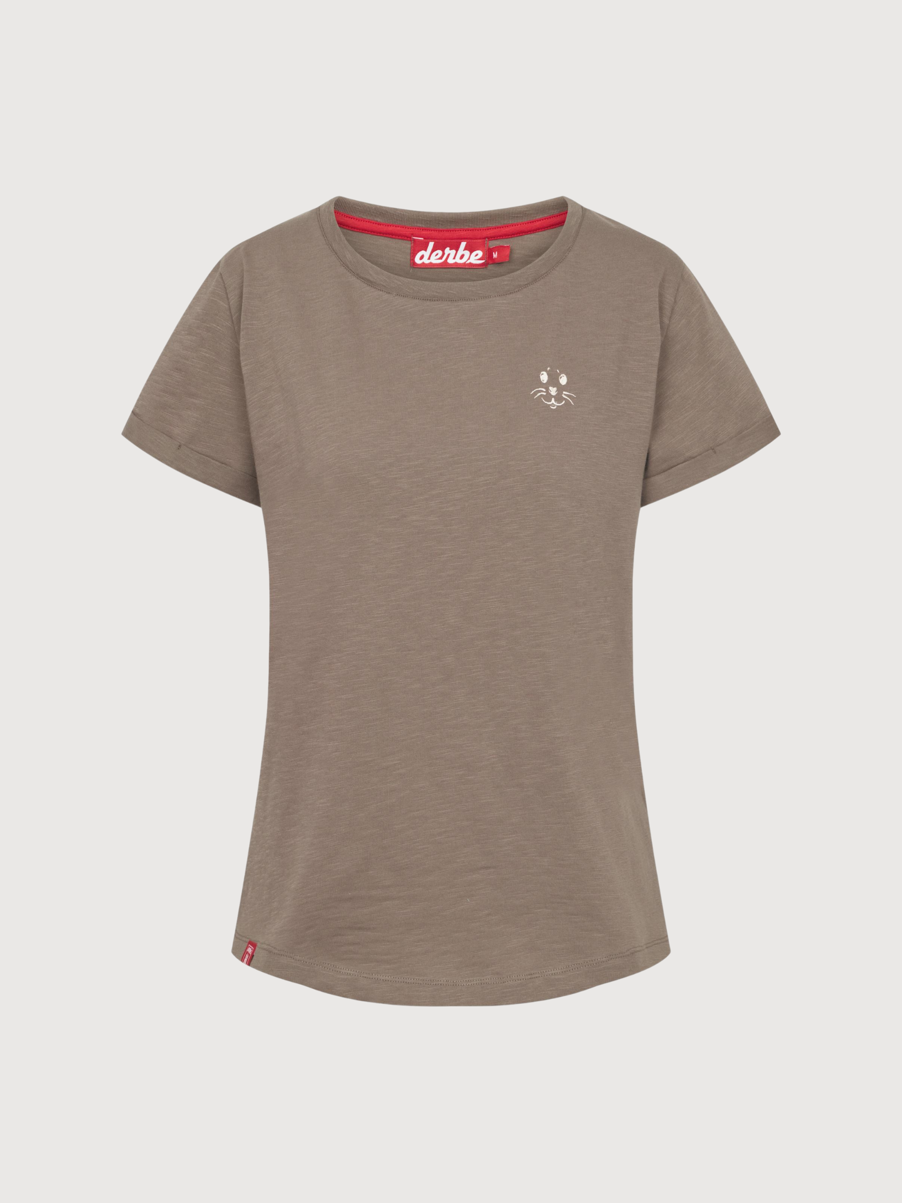 T‑Shirt „Robbenschnute“ Braun Damen Baumwolle | Derbe