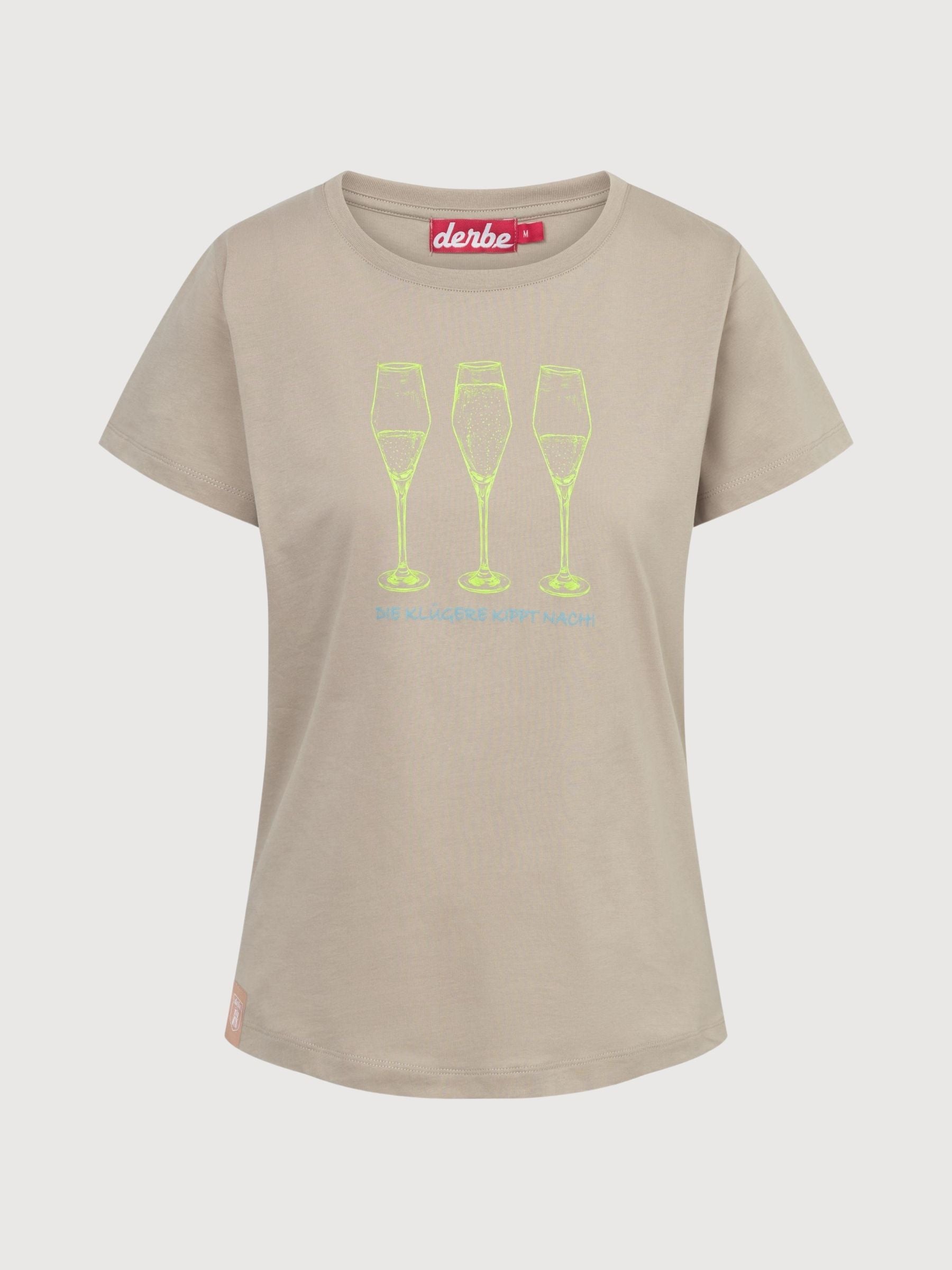 T-Shirt Die Kluegere Beige Frau Baumwolle | Derbe