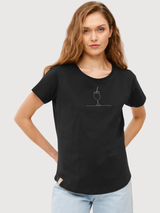 T-Shirt “DRINK” Black Woman Cotton | Derbe