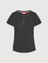 T-Shirt “DRINK” Black Woman Cotton | Derbe