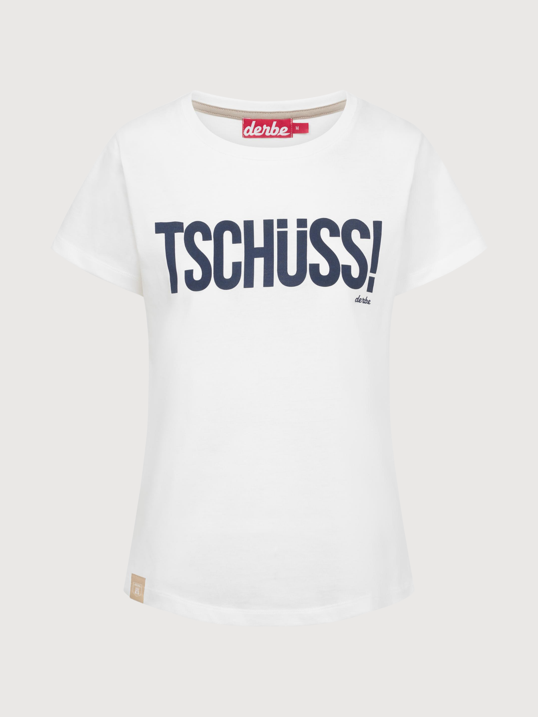 T-Shirt „Tschüss“ Weiß Damen Baumwolle | Derbe