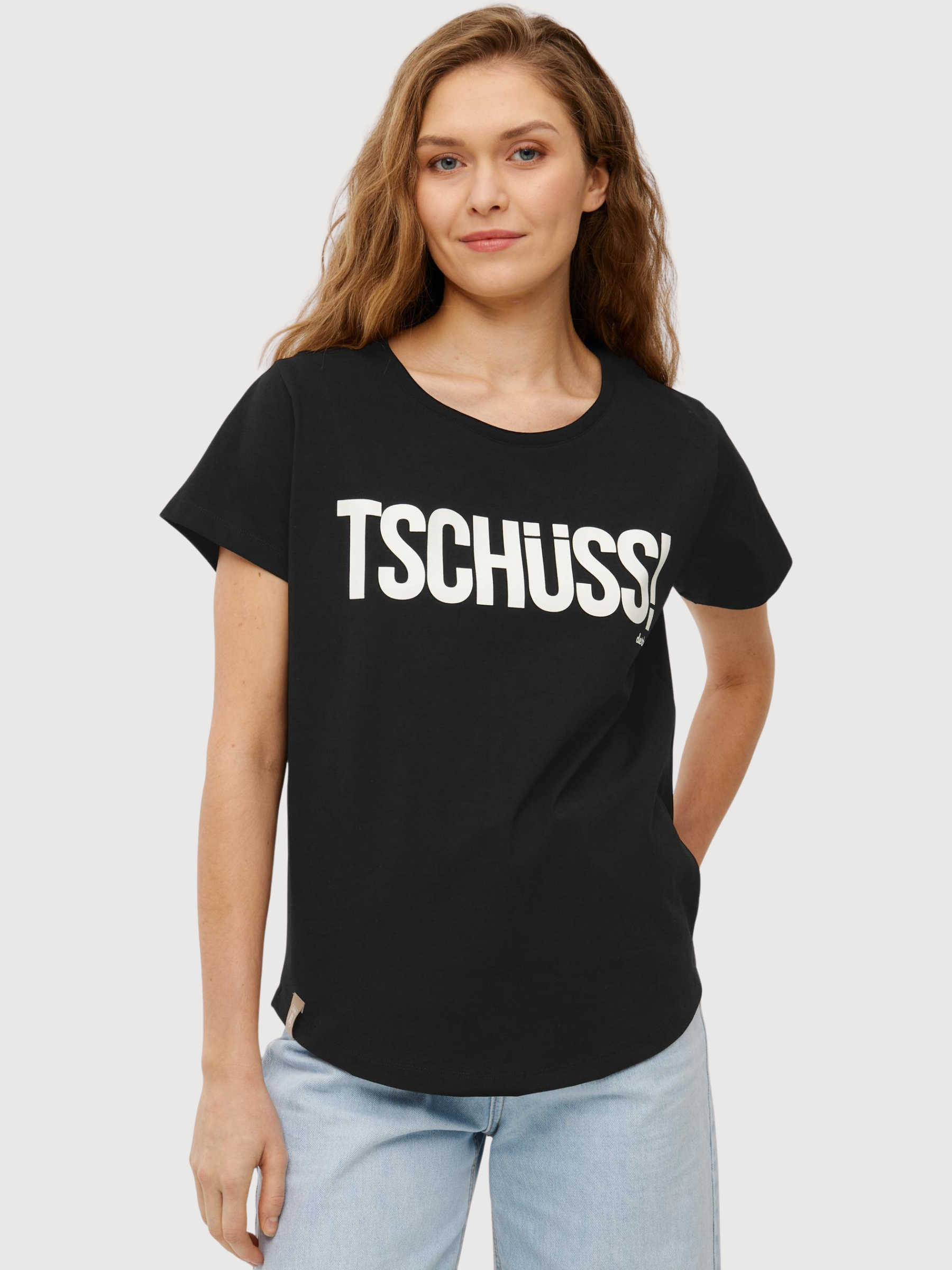 T‑Shirt „Tschüss“ Jet Black Damen | Derbe