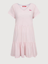 Multistriped Pink Kleid | Derbe