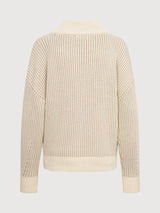 Pullover Kn Warmer Beige Woman Cotton | Derbe