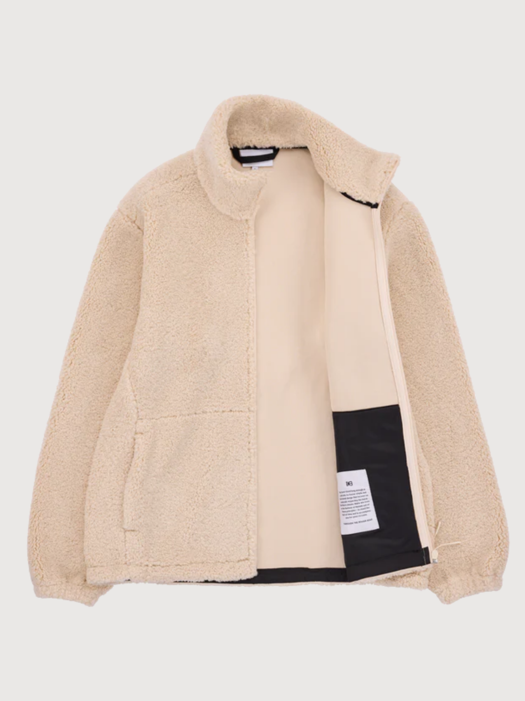 Giacca Mia Zip Pile Beige Donna | Makia