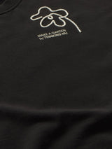 Sweatshirt Flower Rope Black Woman | Thinking Mu