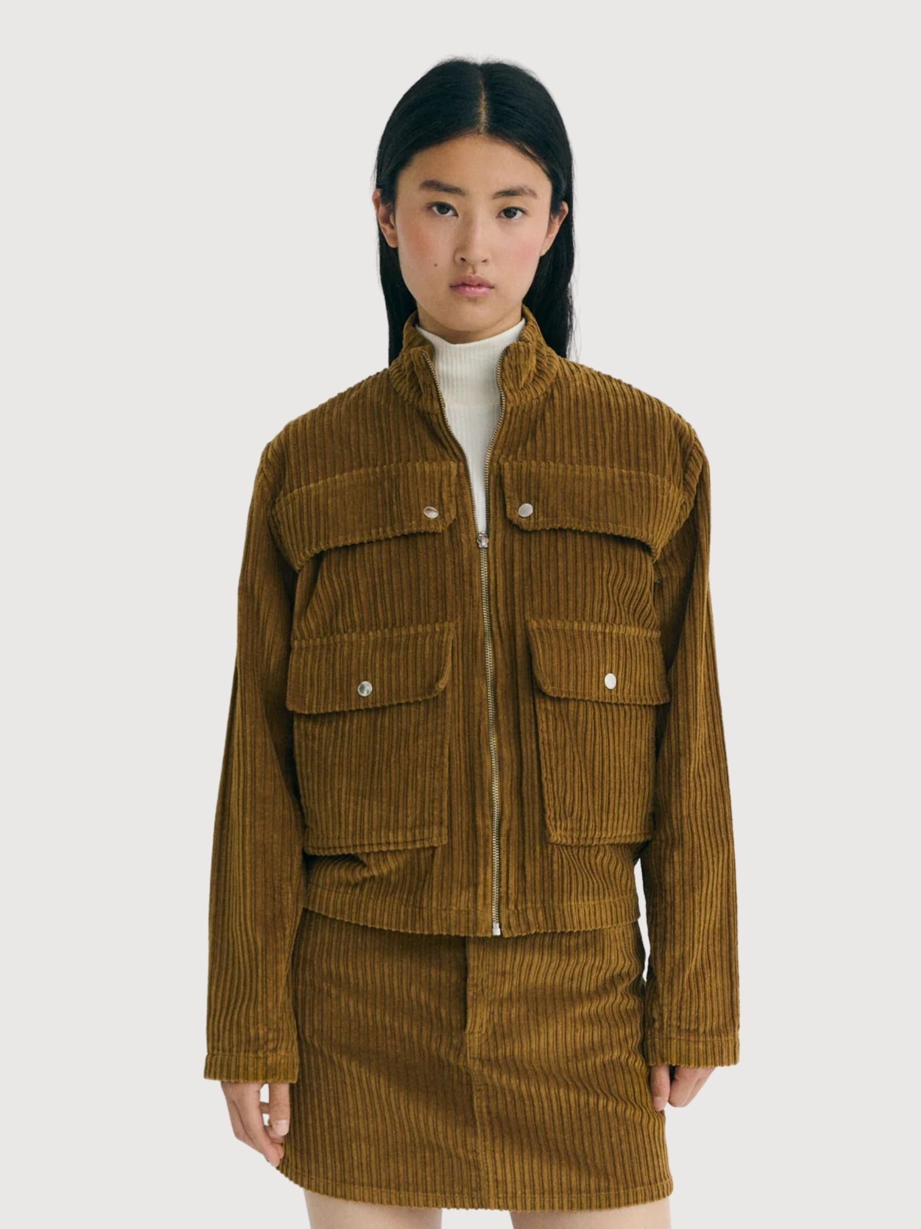 Jacke Celia braun Damen Baumwolle | Thinking Mu