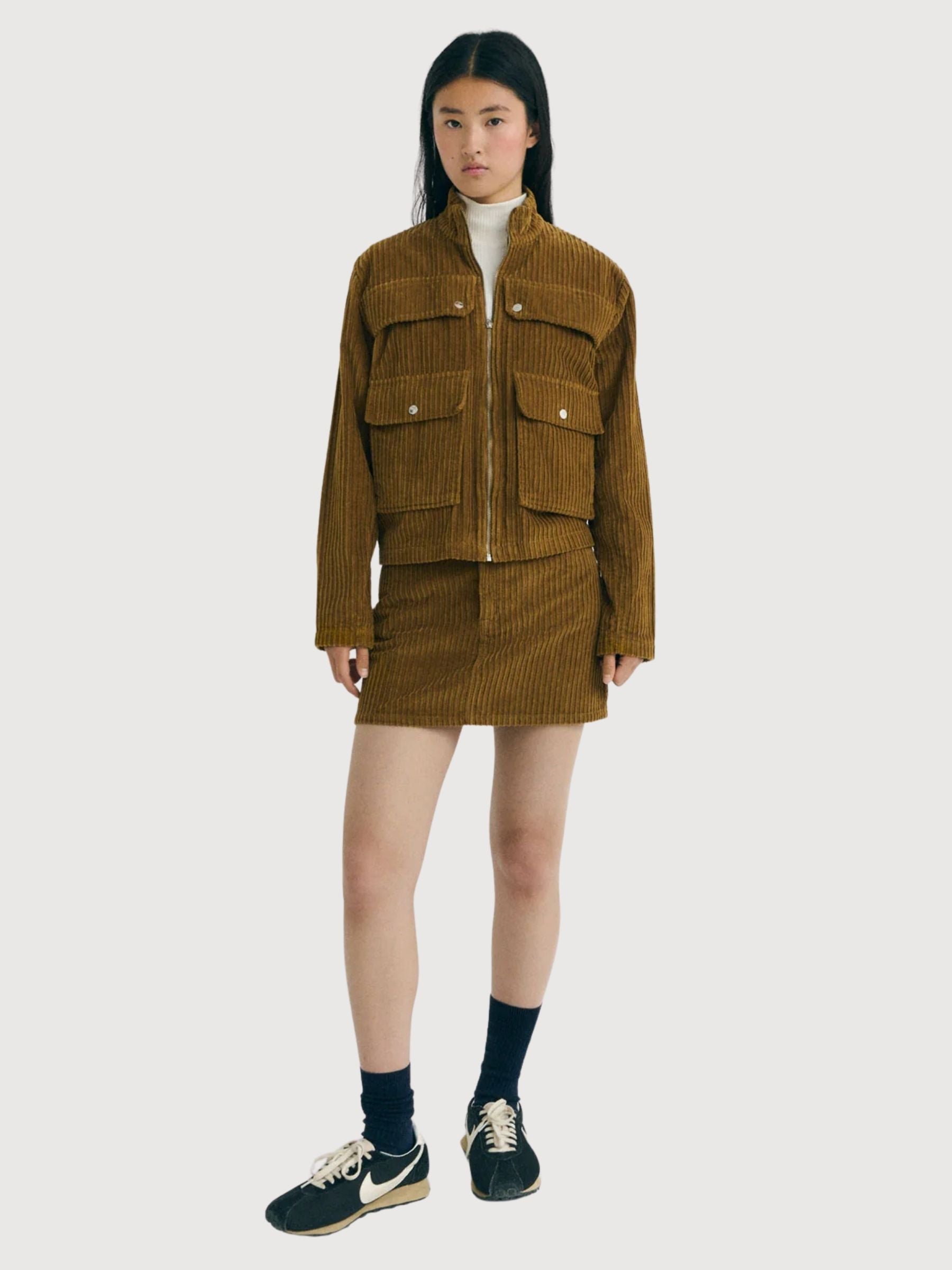 Jacke Celia braun Damen Baumwolle | Thinking Mu