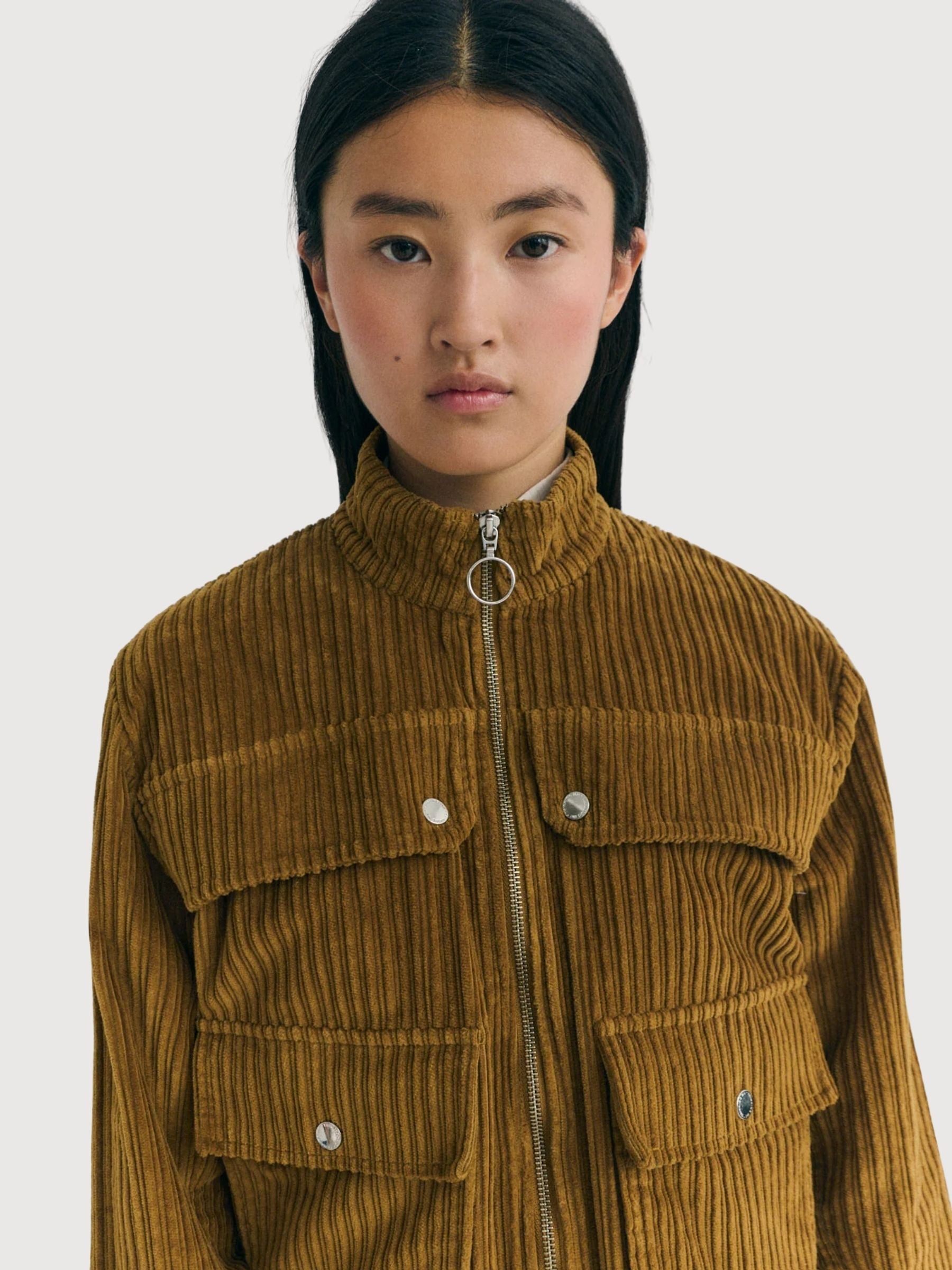 Jacke Celia braun Damen Baumwolle | Thinking Mu