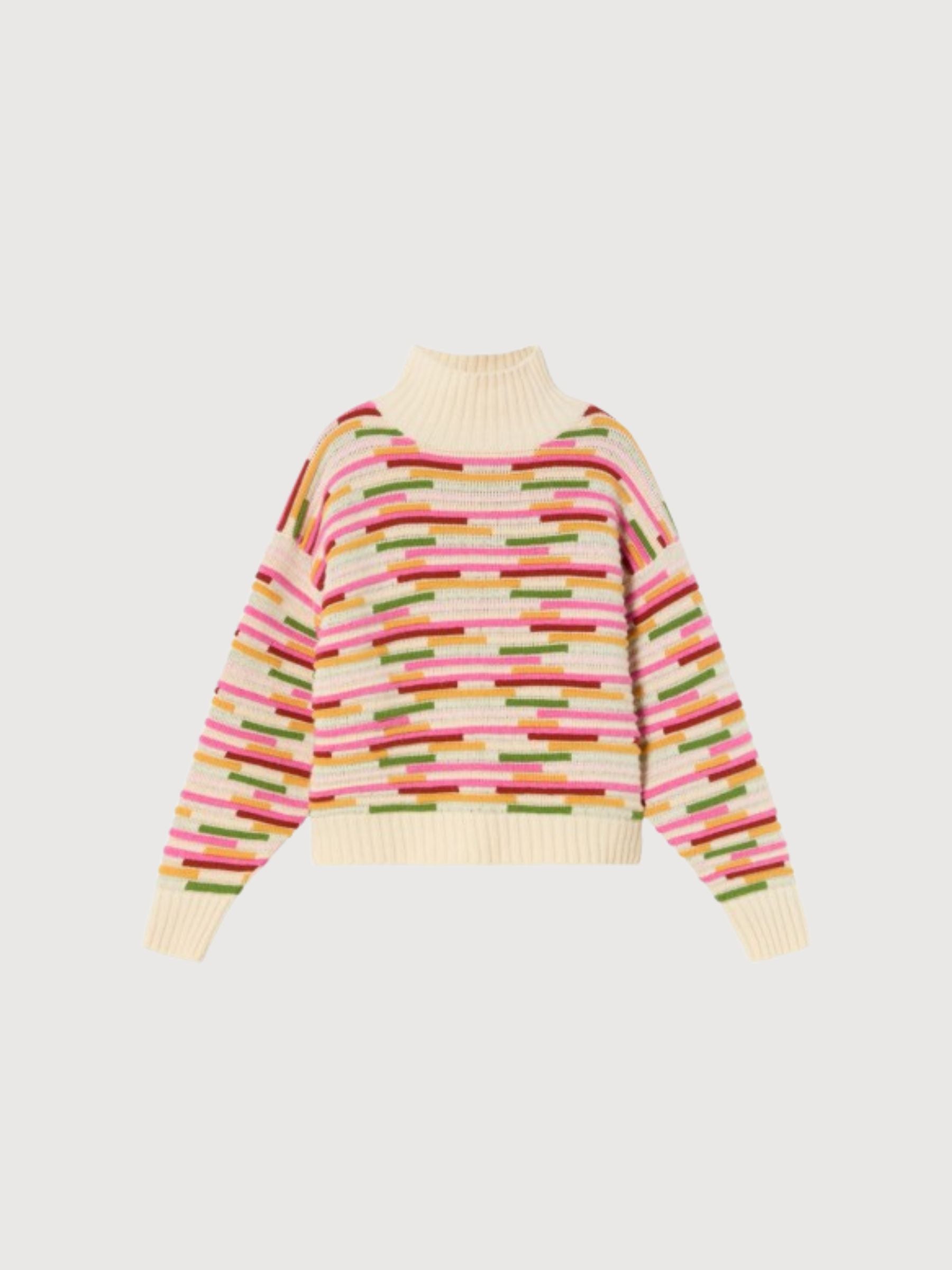 Idra Stripe Multicolor Woman Sweater | Thinking Mu