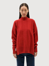 Red Carol Knitted Sweater | Thinking Mu NT