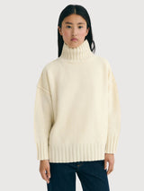 Pullover Imogen Beige Woman Wool | Thinking Mu