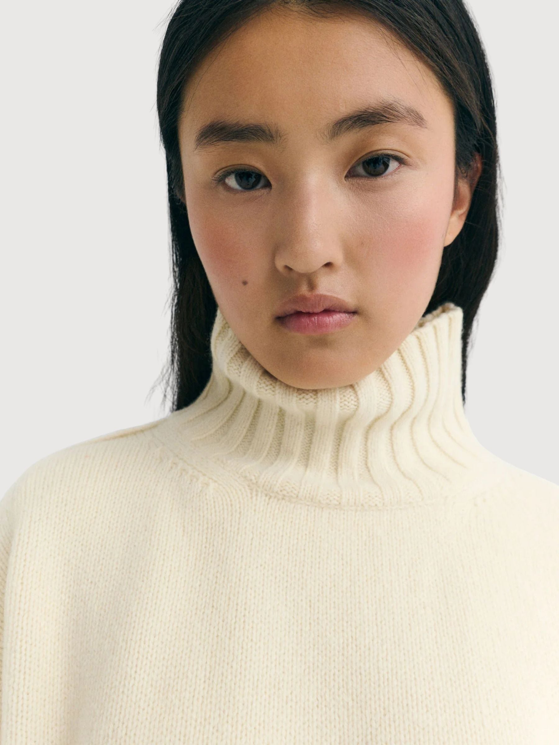 Pullover Imogen Beige Donna Lana | Thinking Mu