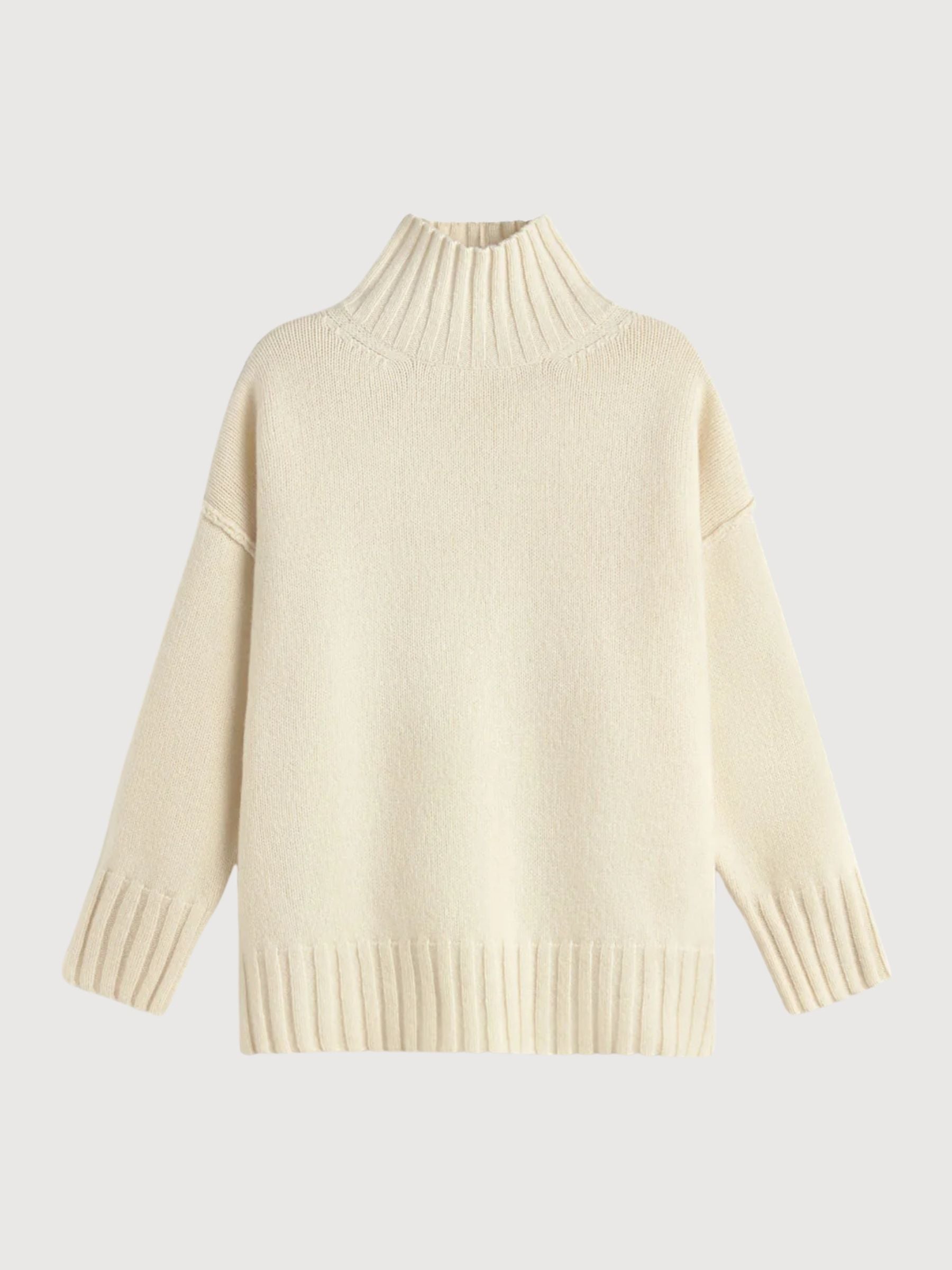Pullover Imogen Beige Donna Lana | Thinking Mu