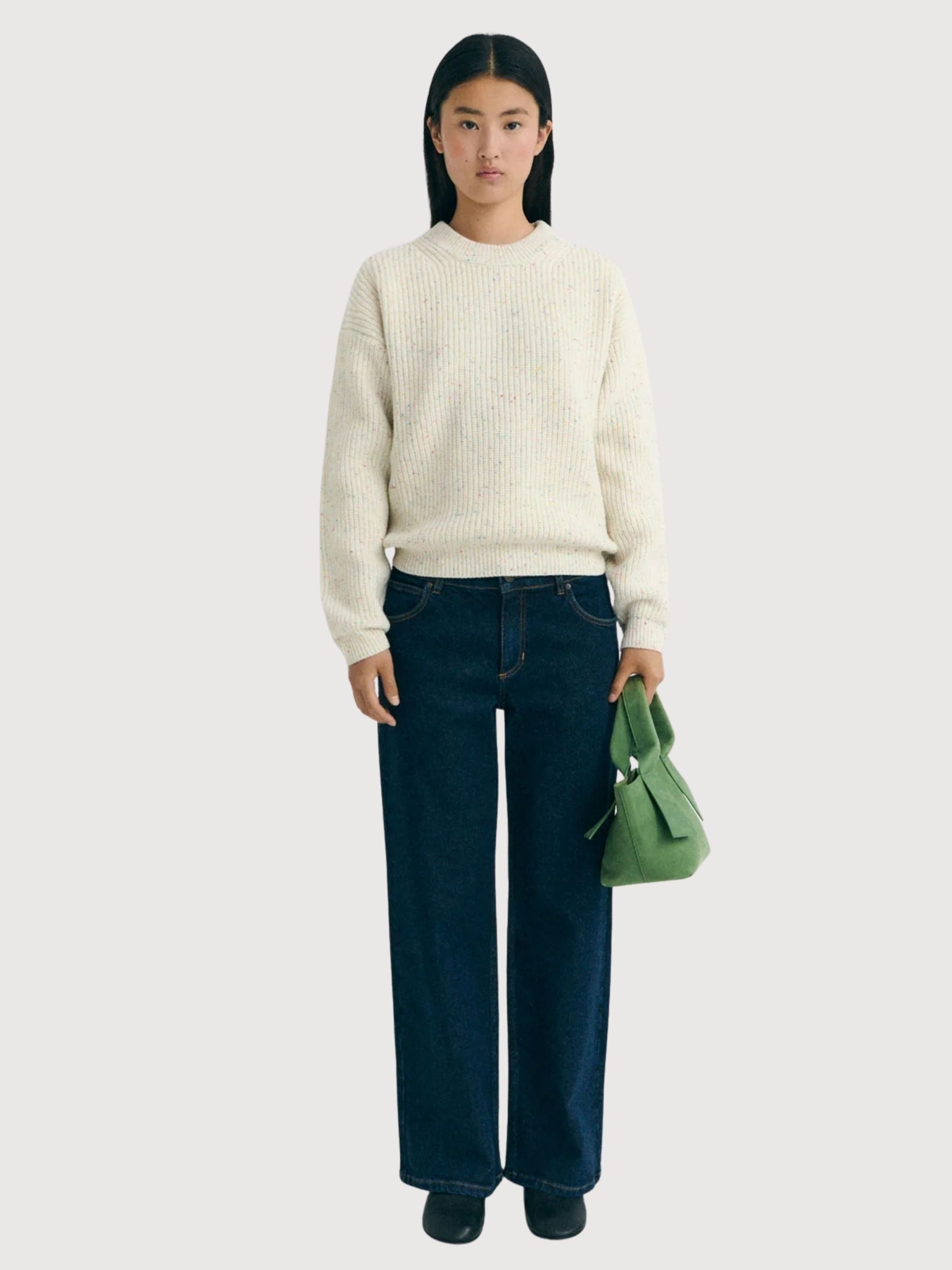 Pullover Carmen Beige Donna Lana | Thinking Mu