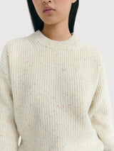Pullover Carmen Beige Woman Wool | Thinking Mu