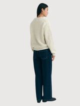 Pullover Carmen Beige Woman Wool | Thinking Mu