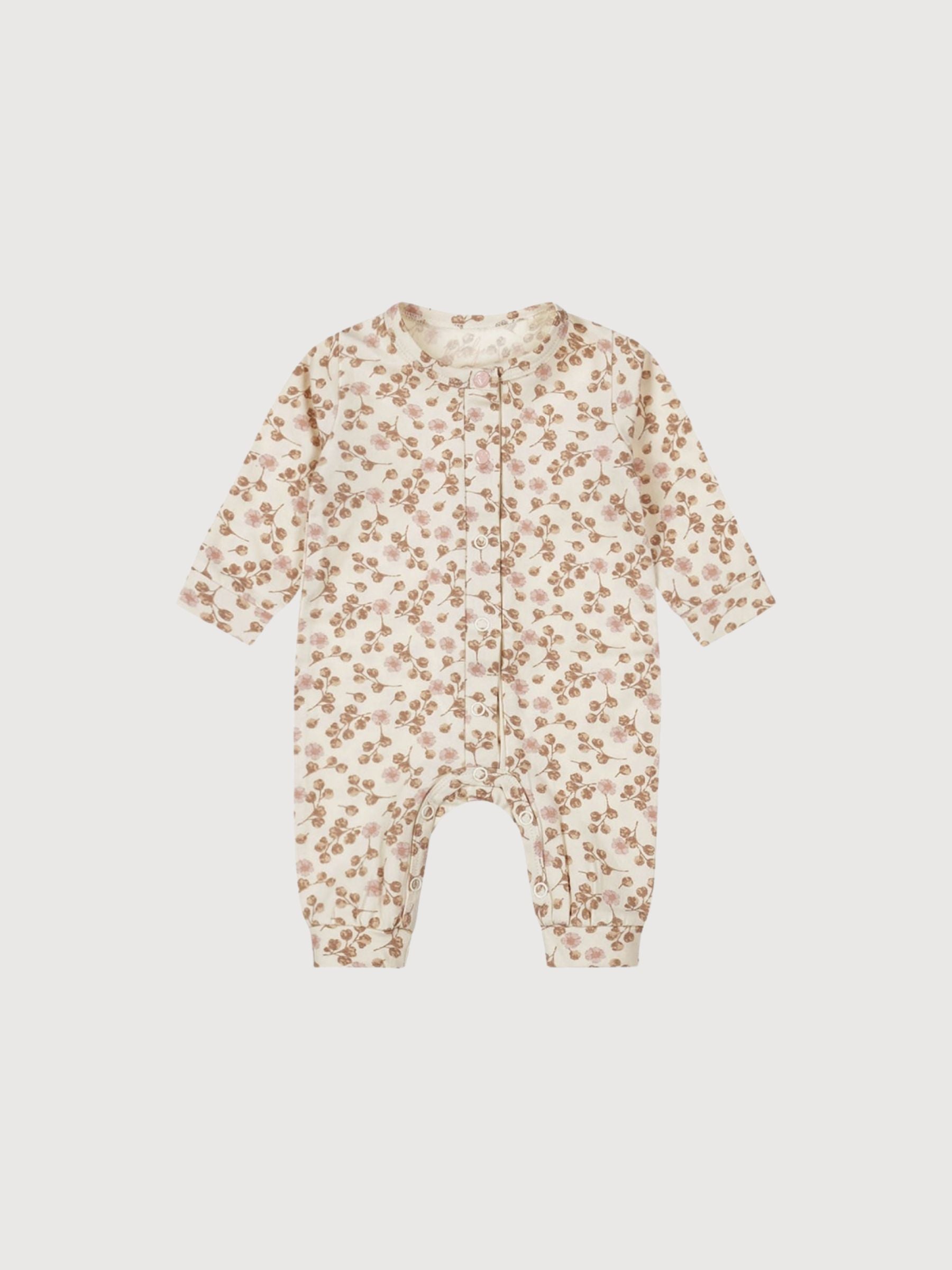 Babysuit mit Blumen weiß | Dirkje