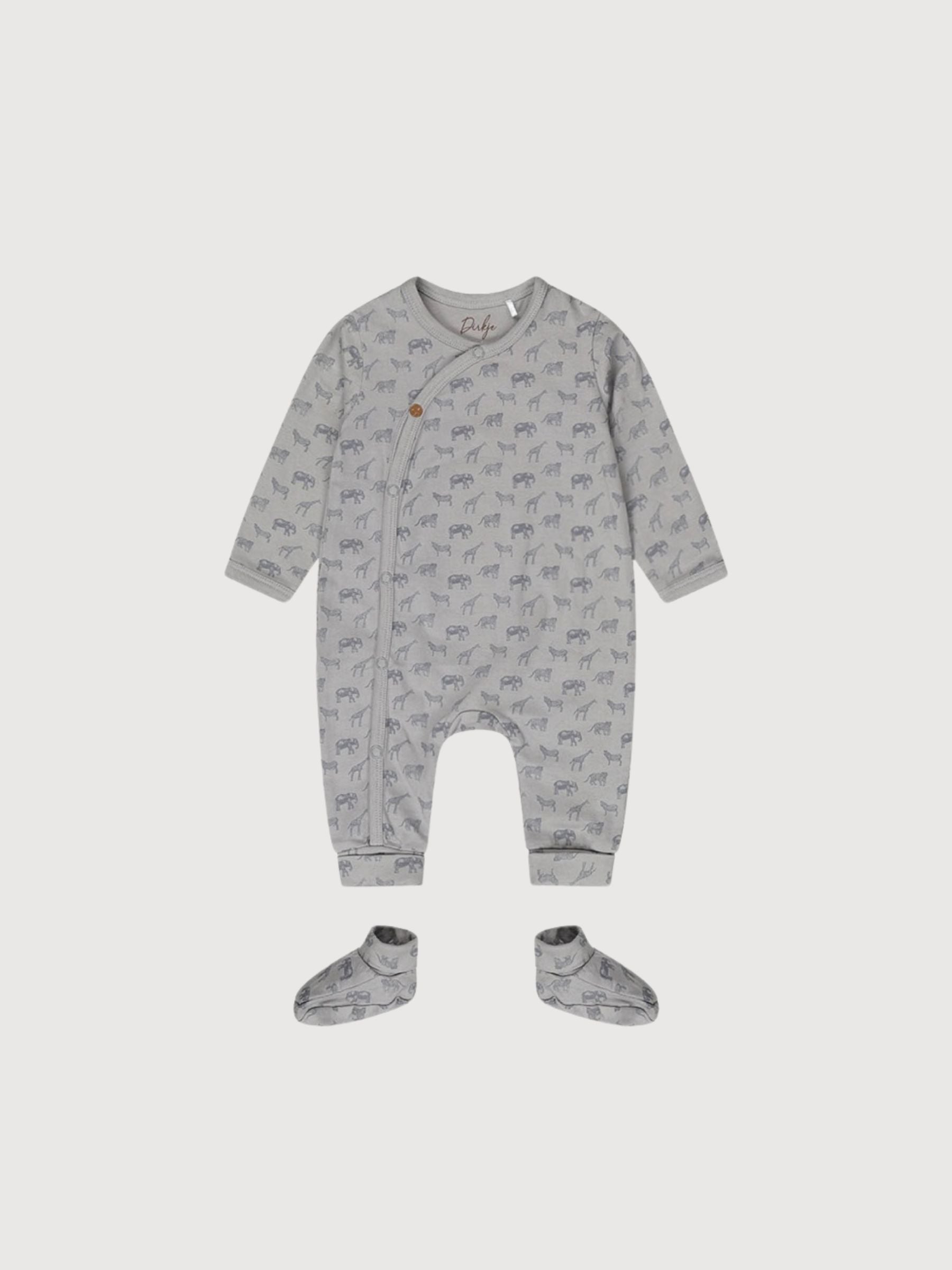 Babysuit + Booties Boys Light Faded Blue | Dirkje