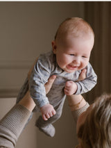 Babysuit + Booties Jungen leicht verblasst blau | Dirkje