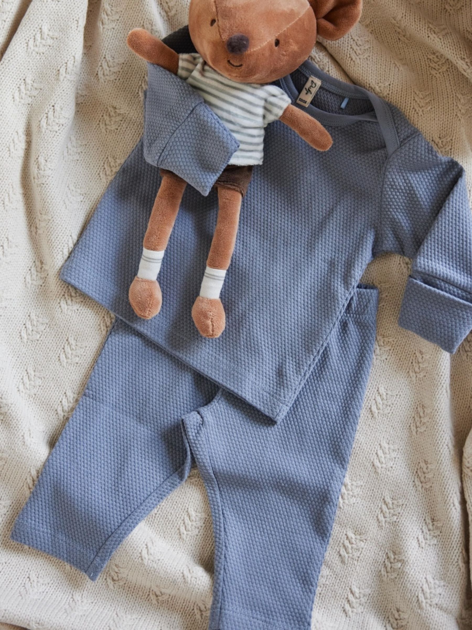 Babysuit Boys Faded Blue | Dirkje