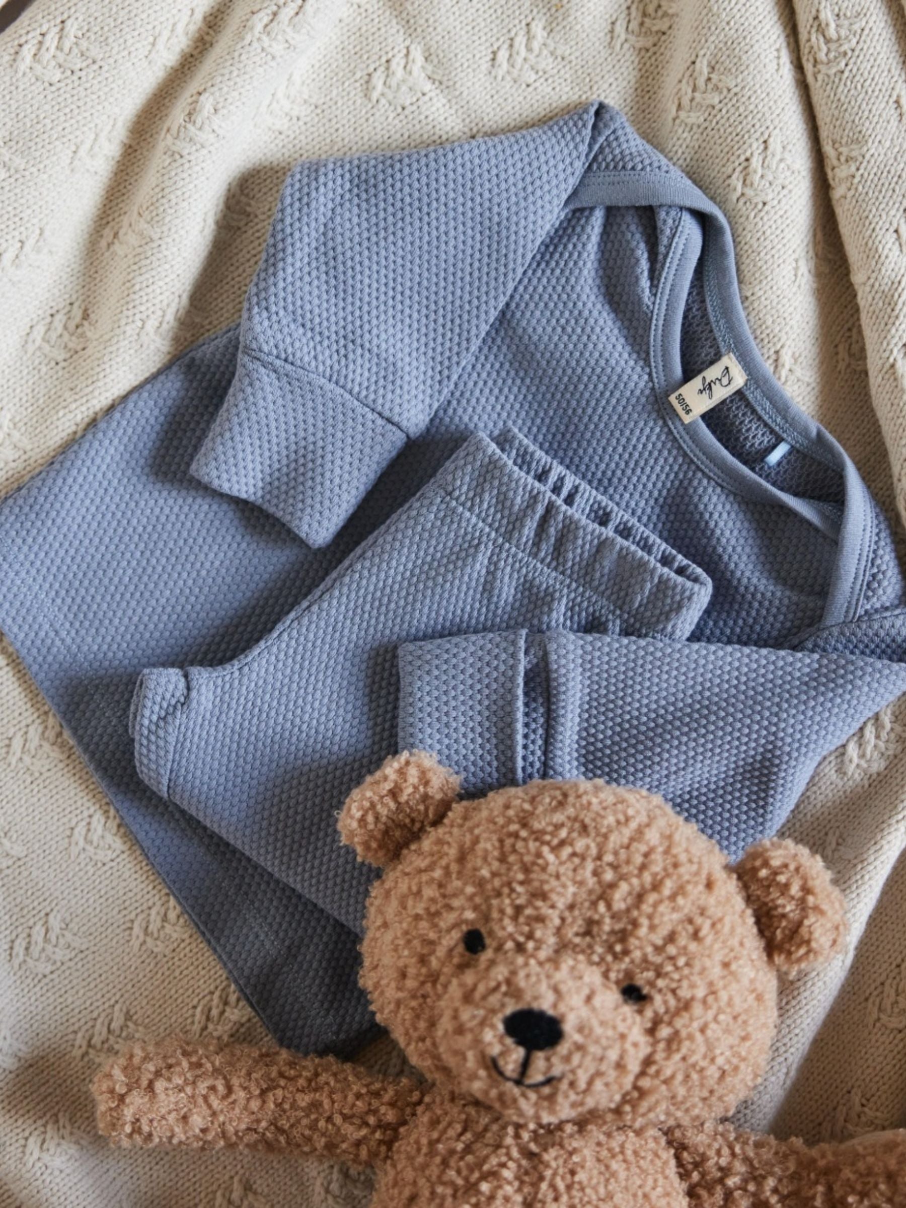 Babysuit Boys Faded Blue | Dirkje