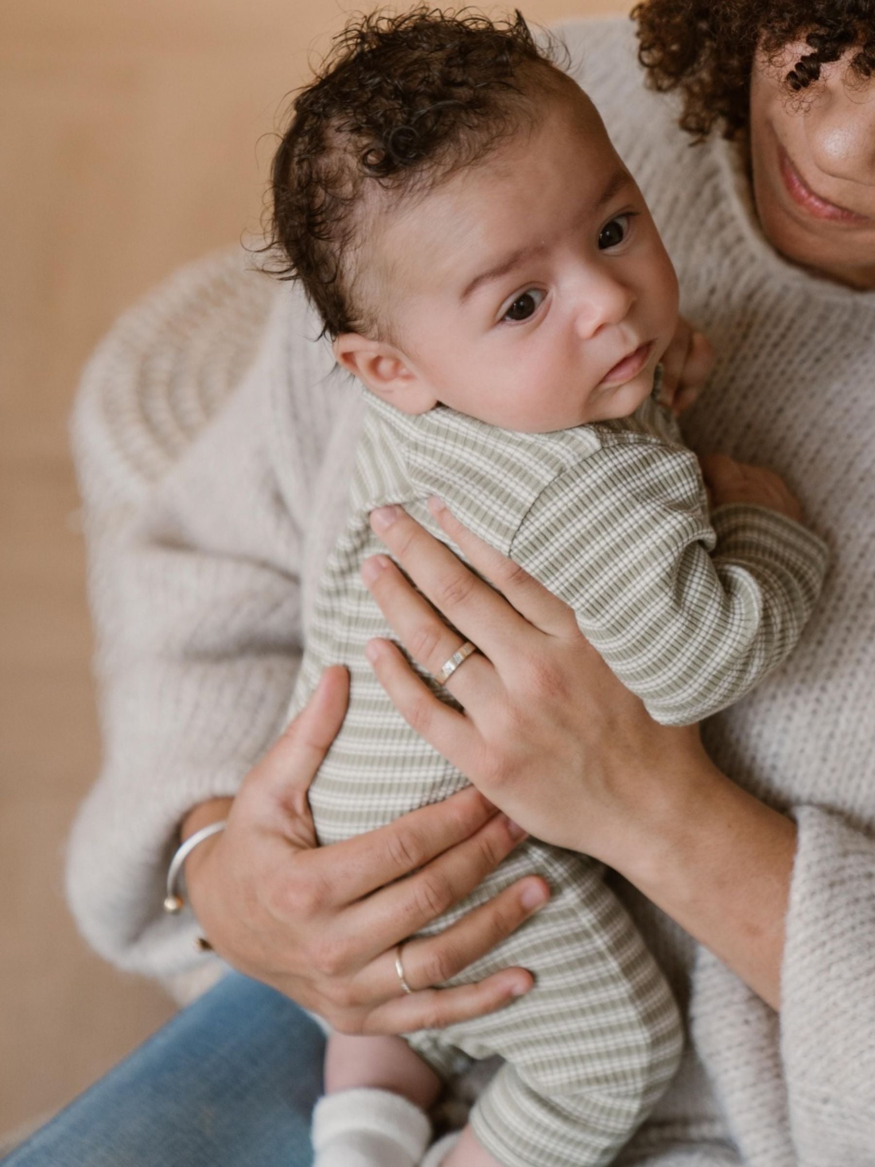 Babysuit Boys Light verblasste grün | Dirkje