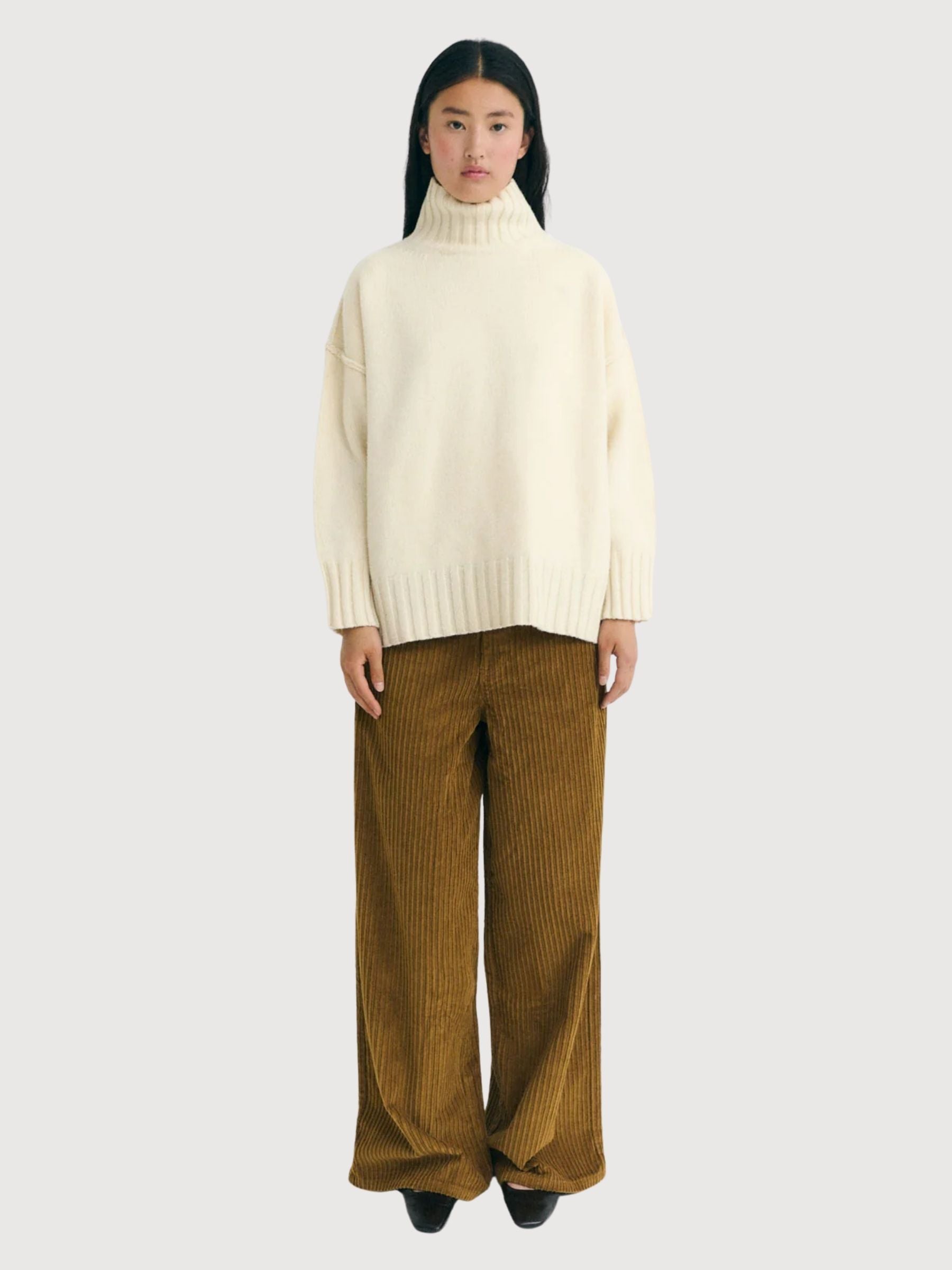 Pantalone Hedda Marrone Donna Cotone | Thinking Mu