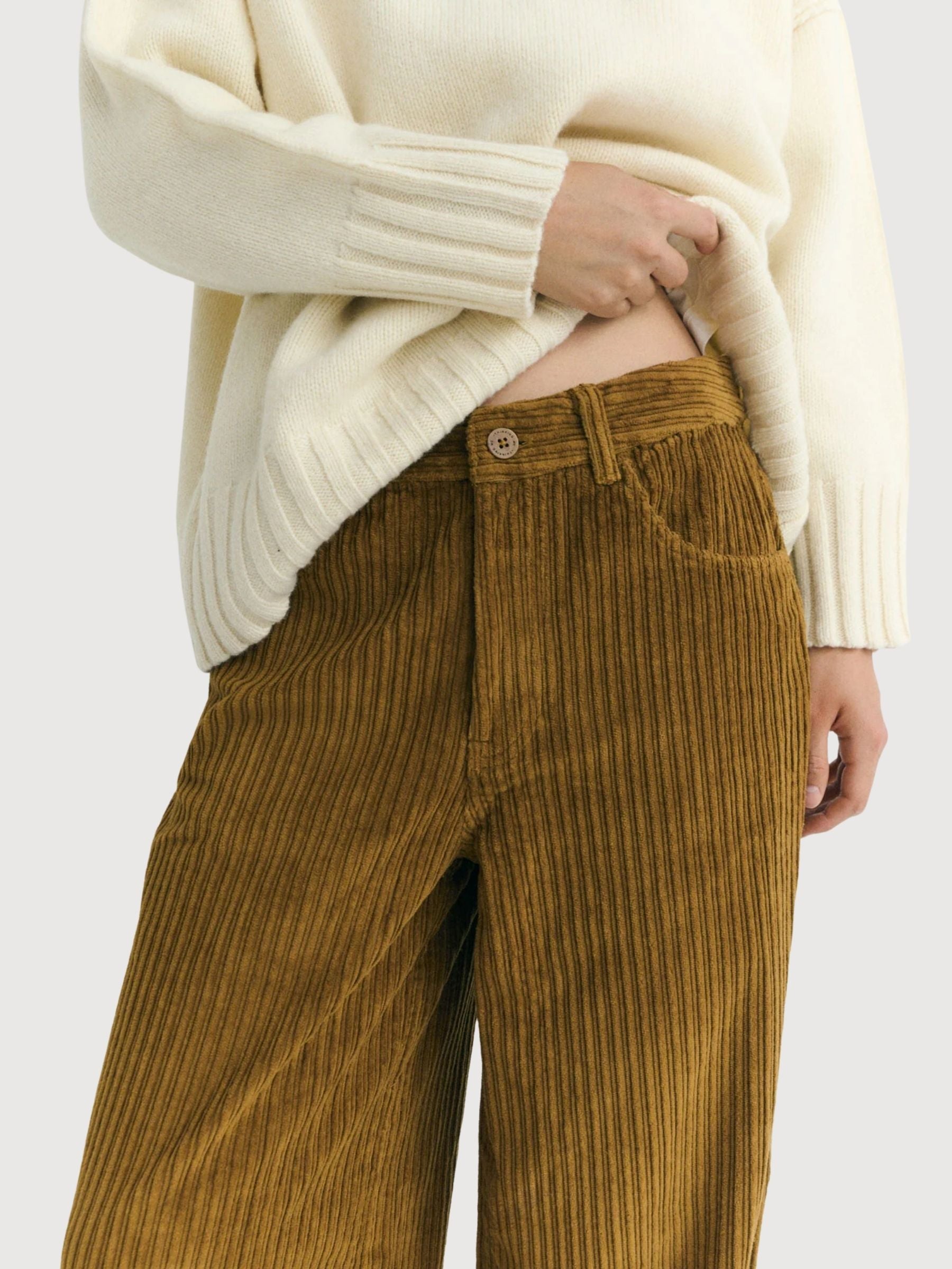 Pantalone Hedda Marrone Donna Cotone | Thinking Mu