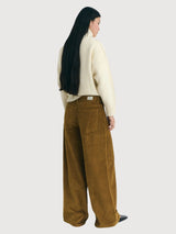 Trouser Hedda Brown Woman Cotton | Thinking Mu
