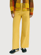 Trouser Karina Yellow Woman Cotton | Thinking Mu